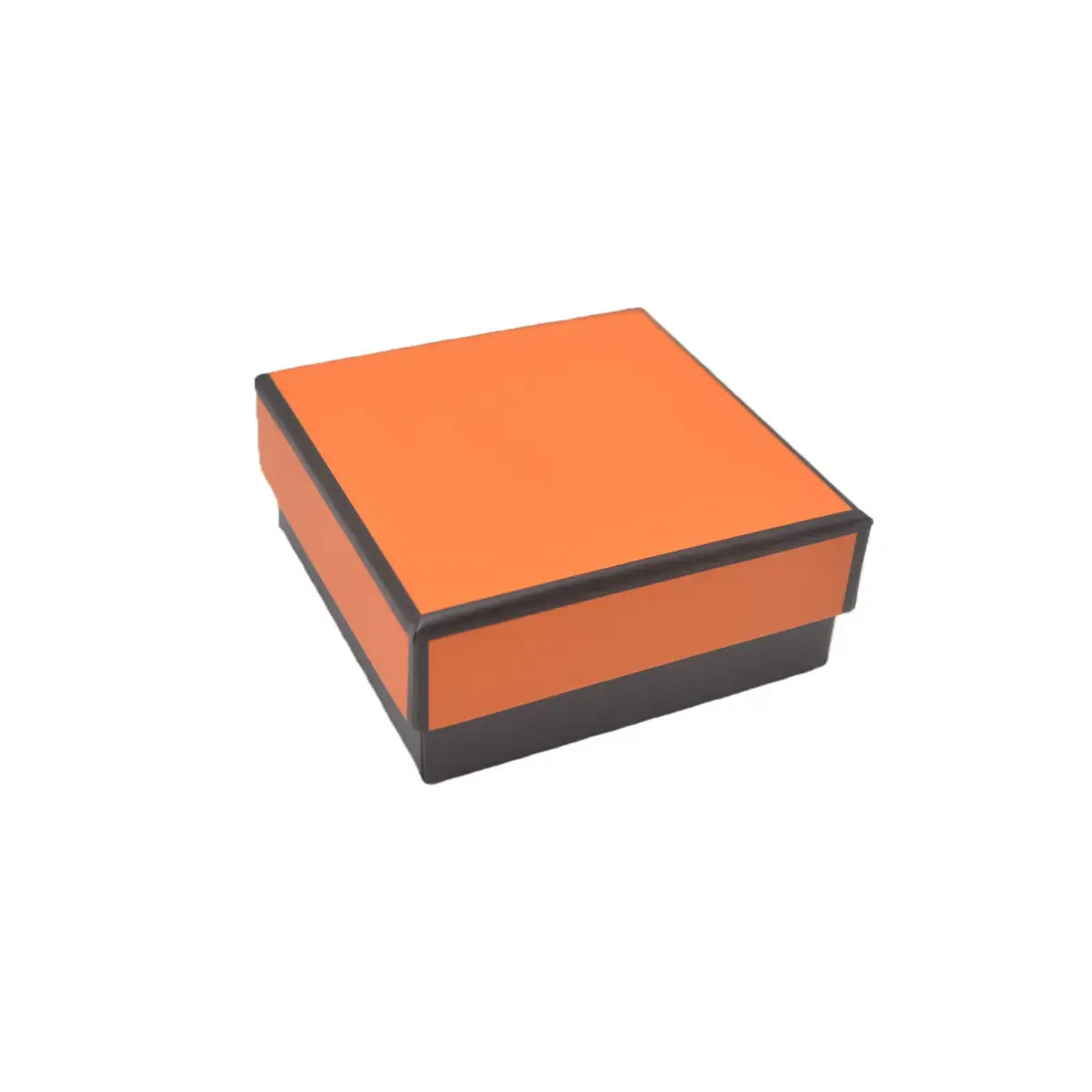 Boîte à bijoux carton 7,5 x 7,5 x 3,5 cm orange liseré noir – écrin bijoux carton – Lot de 20 - Écrins à bijoux, Coffrets à bijoux