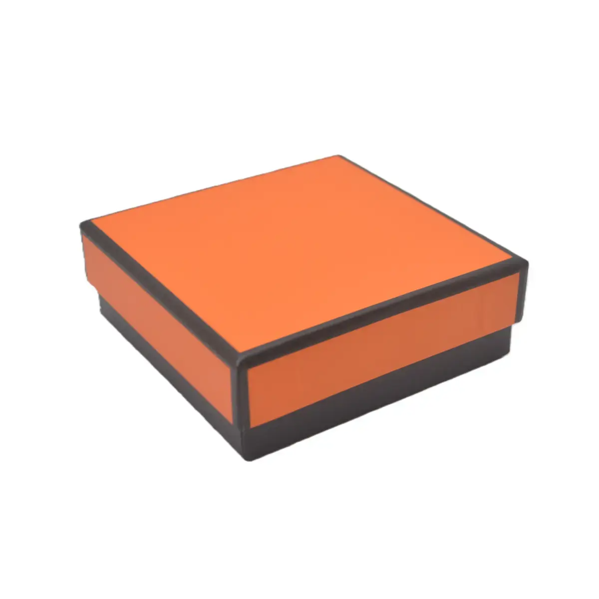 Boîte à bijoux carton 9 x 9 x 3,5 cm orange liseré noir – écrin bijoux carton – Lot de 20 - Écrins à bijoux, Coffrets à bijoux