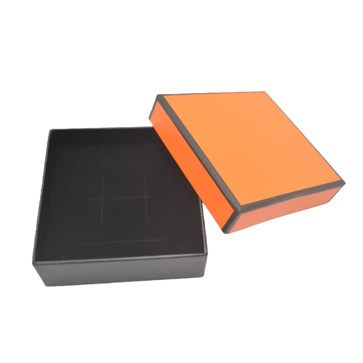 Boîte à bijoux carton 9 x 9 x 3,5 cm orange liseré noir – écrin bijoux carton – Lot de 20 - Écrins à bijoux, Coffrets à bijoux-2