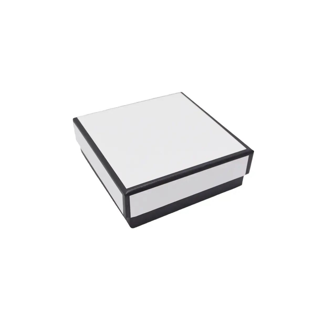 Boîte à bijoux carton 7,5 x 7,5 x 3,5 cm blanc liseré noir – écrin bijoux carton – Lot de 20 - Écrins à bijoux, Coffrets à bijoux