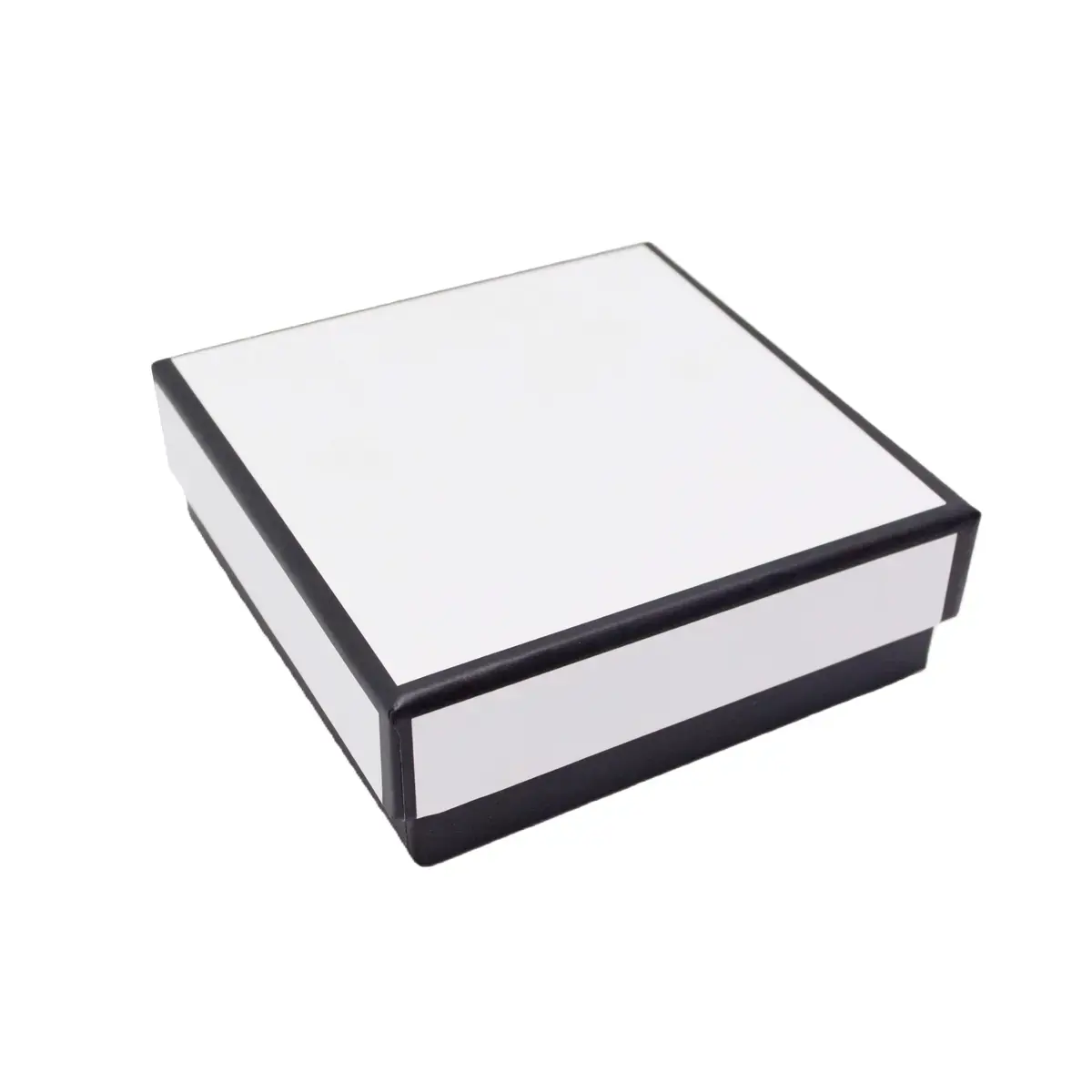 Boîte à bijoux carton 9 x 9 x 3,5 cm blanc liseré noir – écrin bijoux carton – Lot de 20 - Écrins à bijoux, Coffrets à bijoux