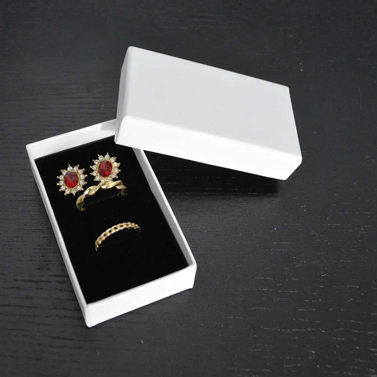 Boîte à bijoux carton 8,3 x 5 x 2,5 cm blanc – écrin bijoux carton – Lot de 20 - Écrins à bijoux, Coffrets à bijoux-2