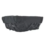 Corbeille osier carrée avec tissu noir 22 x 22 x 9 cm - Panier osier carré avec tissu noir - Corbeilles osier