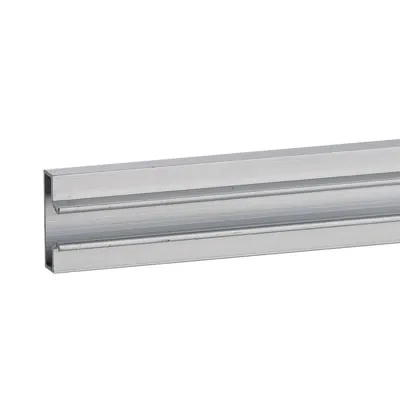 Profil aluminium - Insert aluminium pour panneau rainuré L 59,5 cm gris finition brut - Profils aluminium