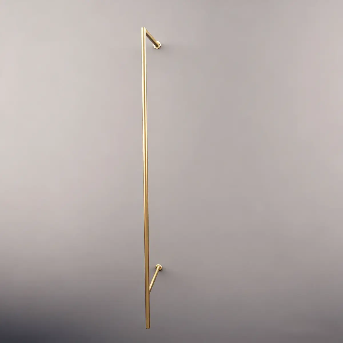 Montant déporté mural pour système d’agencement magasin – Or – H 240 cm – P 36,5 cm - Ligne Square 25 or