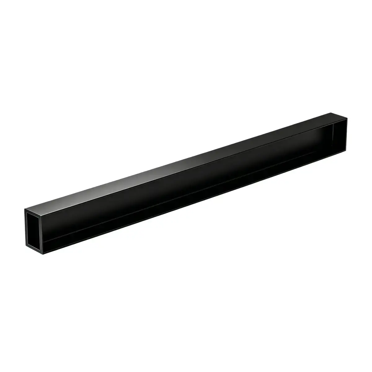 Barre de charge L 132 cm section 30 x 15 mm métal ép. 1,5 mm - Barre de charge pour gondole magasin - Noir - Barres de charge