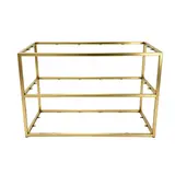 Table de présentation 3 niveaux Square doré – L 120 x P 60 x H 85 cm - Ligne Square 25 or
