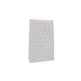 Pochette cadeau papier couché blanc à fermeture adhésive motif Art déco or 10 x 4 x 15,7 cm 180 g/m² - Paquet de 50 - Pochettes cadeaux luxe