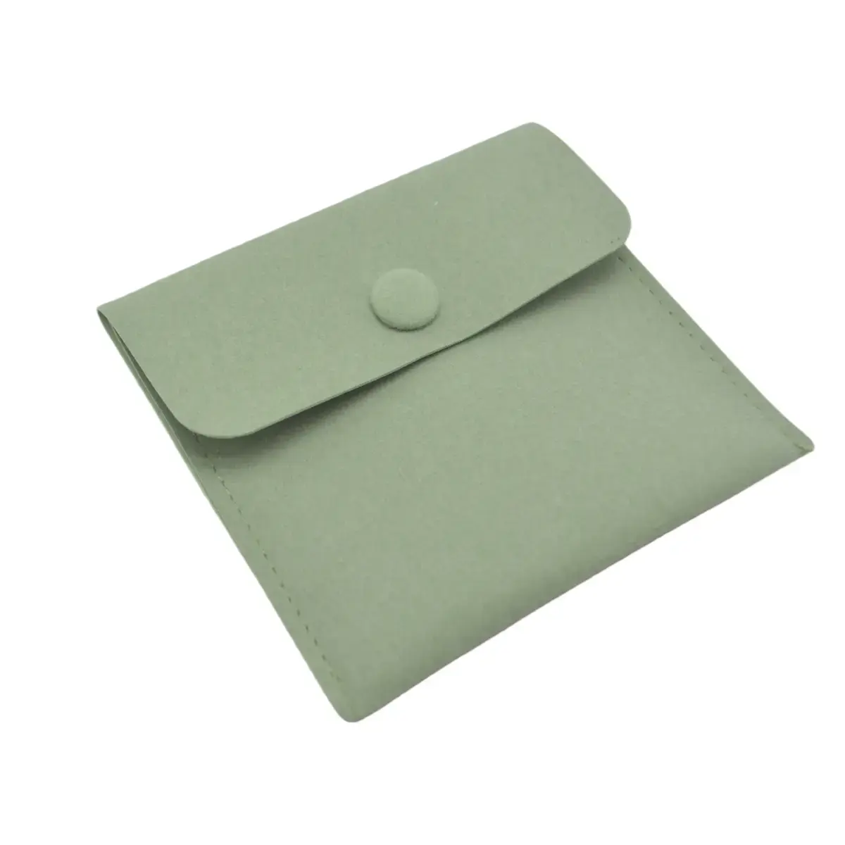 Pochette bijoux suédine avec pression 10 x 10 cm – Sachet Bijoux - Vert - Paquet de 20 - Pochettes bijoux, Support bijoux