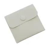 Pochette bijoux suédine avec pression 10 x 10 cm – Sachet Bijoux - Beige - Paquet de 20 - Pochettes bijoux, Support bijoux