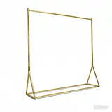 Portant vêtement droit fixe doré L.150 x P.40 x H.160 cm - Portants à vêtements droits