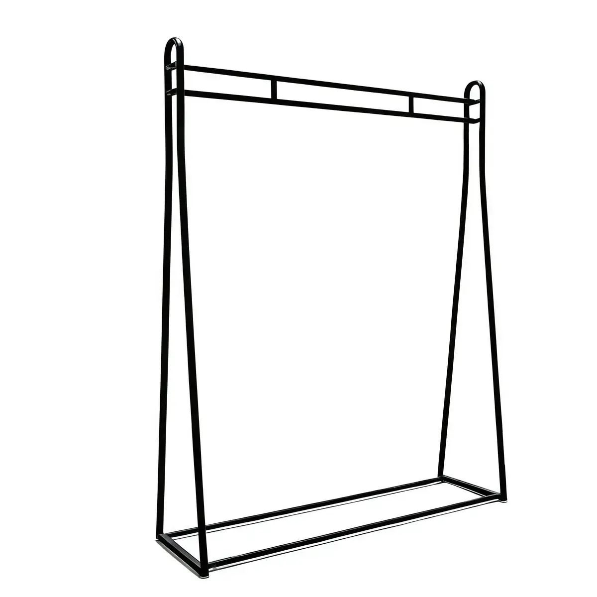 Portant vêtement droit fixe noir L.150 x P.45 x H.220 cm - Portants à vêtements droits