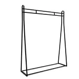 Portant vêtement droit fixe noir L.150 x P.45 x H.220 cm - Portants à vêtements droits