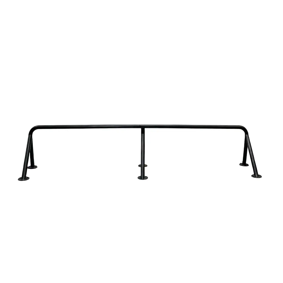 Barre penderie déportée 6 fixations murales noire L.150 x P.28 cm - Accessoires muraux