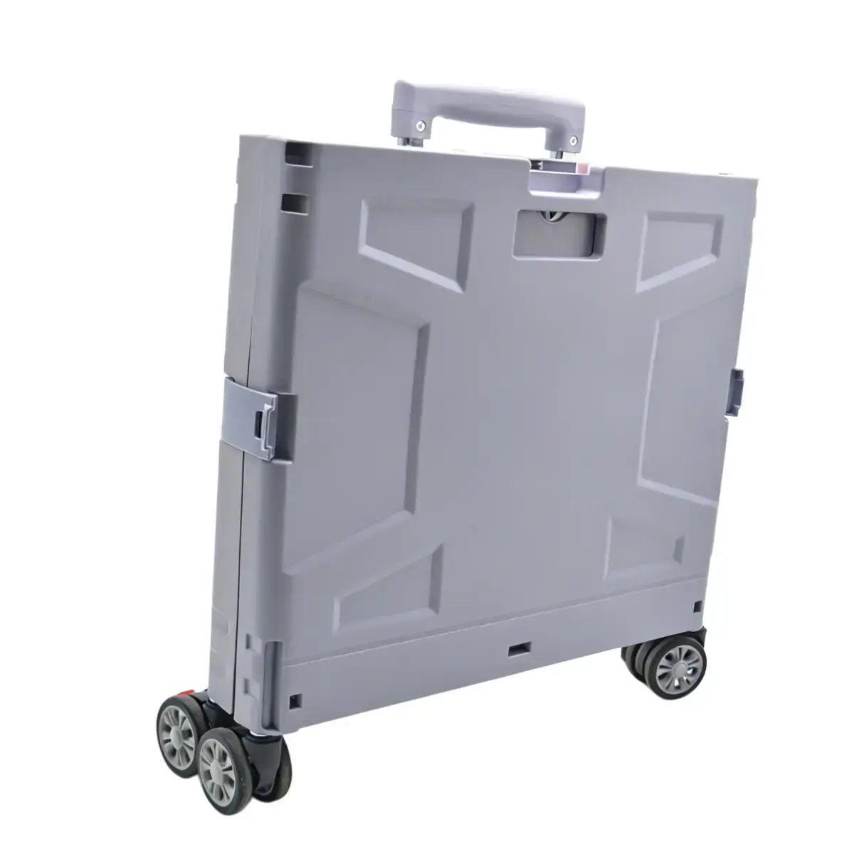 Bac pliant 48 L avec roulettes et poignée télescopique – chariot caisse mobile - Gris / Blanc - Porte-blocs, Sacoches, Trolleys-6