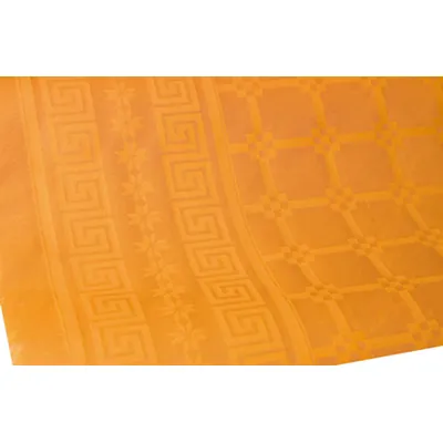 Nappe damassée déperlante - Nappe jetable - Nappe papier - Orange mandarine - Rouleau de 1,18 x 25 m - Nappes papier, Nappes jetables-2