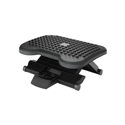 Repose-pieds réglable en hauteurs et inclinable - Repose-pied de bureau - Noir - Luminaires bureau, Ergonomie bureautique -2