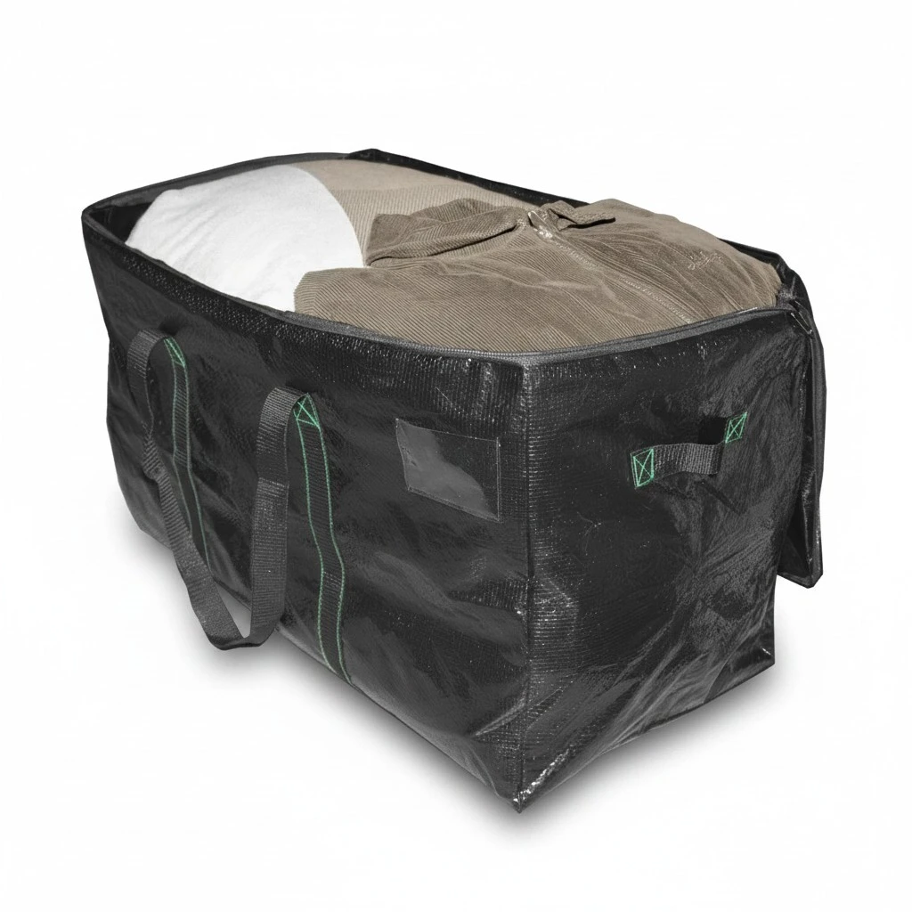 Sac de déménagement noir 100 L, 70 x 35 x 42 cm – Sac de stockage - Grand sac de rangement - Matériel de déménagement-2