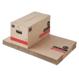 Carton déménagement 54L avec poignée - carton double cannelure 60 x 30 x 30 cm - Caisse carton double cannelure - Lot de 10 - Caisses américaines cartons