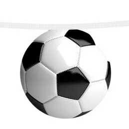 Guirlande football 15 fanions ballons 5 m - Banderole ballons de foot - Décoration coupe du monde - Ballons et Accessoires de fête-2