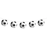 Guirlande football 15 fanions ballons 5 m - Banderole ballons de foot - Décoration coupe du monde - Ballons et Accessoires de fête
