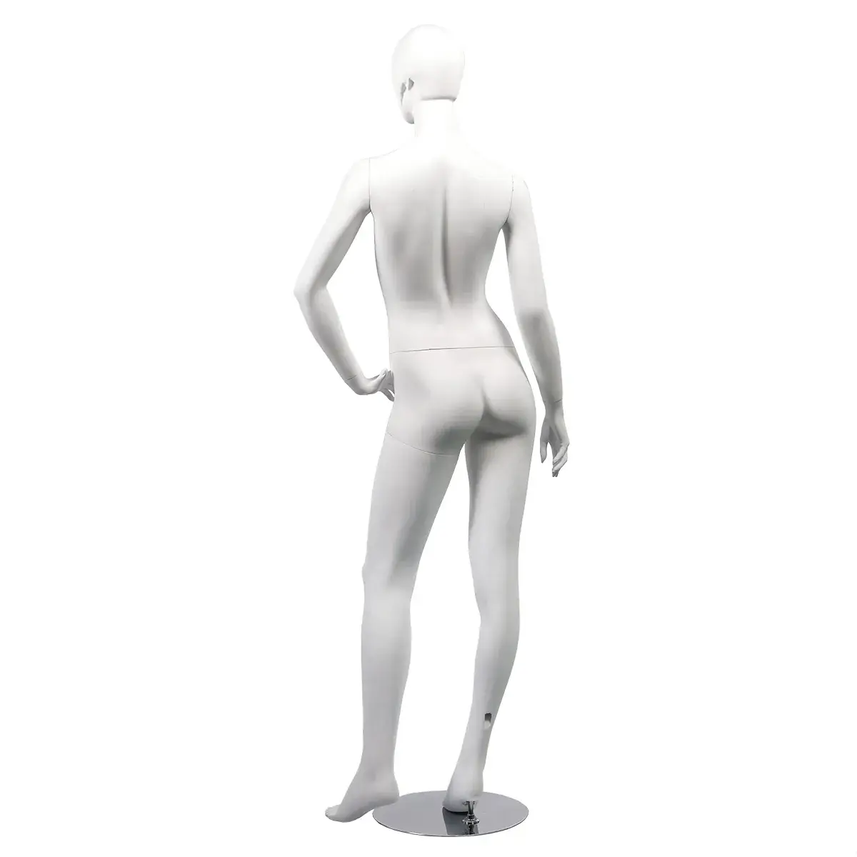 Mannequin femme, tête et cheveux sculptés H 180 cm Fibre de verre - Blanc mat - Mannequins femmes-3
