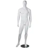 Mannequin homme, tête et cheveux sculptés, bras le long du corps - Mannequins hommes