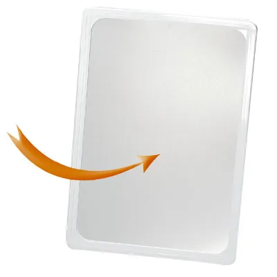 Pochette porte-affiche A4 PVC transparente – protection affiche – Lot de 10 - Porte-affiches à clipser - à pincer