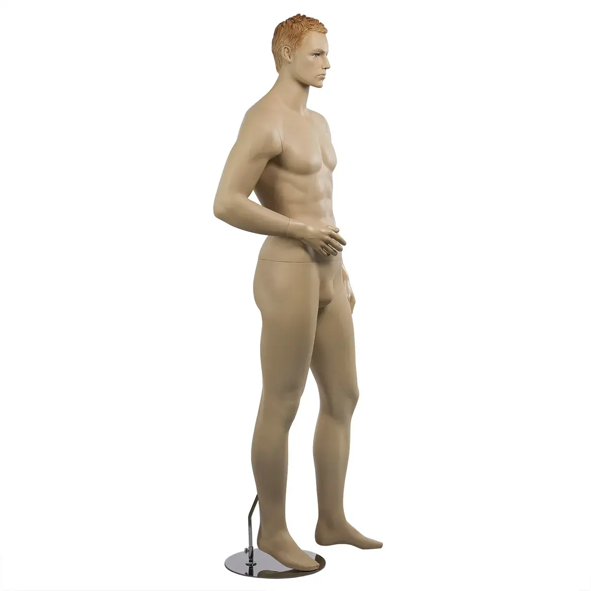 Mannequin homme cheveux sculptés roux H 186 cm Fibre de verre - Chair - Mannequins cheveux sculptés-2