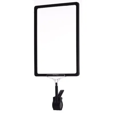 Pince porte-étiquette pivotante noire ABS – fixation jusqu’à 35 mm 8 x 14 cm - Lot de 10 - Porte-affiches à clipser - à pincer-2
