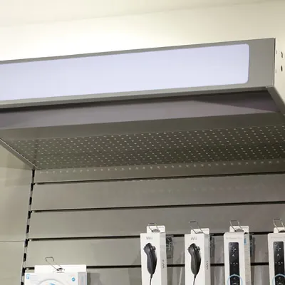 Bandeau d'en-tête droit + plexi - Ligne Store gris métallisé pas de 50 mm-2