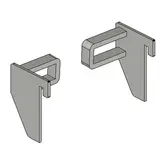 Fixation barre de charge droit et gauche section 30 x 15 mm 4,5 x 3 cm – Chrome - La paire - Barres de charge