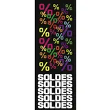 Affiche Soldes Rétro 42 x 115 cm multicolore