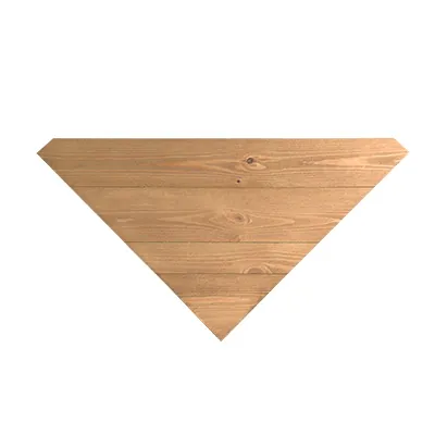 Tablette d'angle pour rayonnage magasin 48 x 48 x 4 cm - Bois - Brun - Ligne Authentique