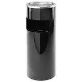 Cendrier poubelle - Noir - ø 25 x H 61 cm - Cendriers professionnels