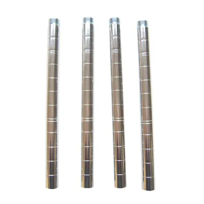 Réhausses et fixations pour tablette fil Chrom'x ø 25 mm x 30 cm - Lot de 4 - Étagères magasins, Présentoirs bois