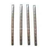 Réhausses et fixations pour tablette fil Chrom'x ø 25 mm x 30 cm - Lot de 4 - Étagères magasins, Présentoirs bois