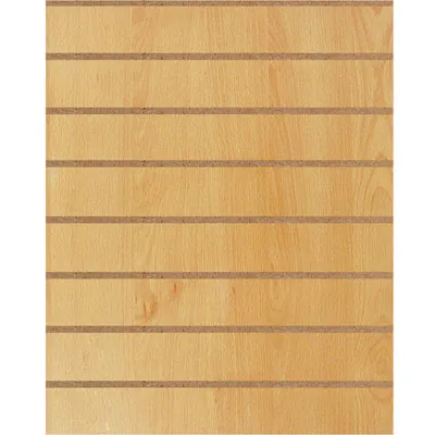 Panneau rainuré Hêtre Naturel, entraxe 15 cm - Ligne Crémawall