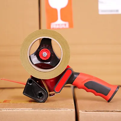 Dévidoir adhésif 50 mm de sécurité avec frein - Dévidoir scotch emballage - Plastique - Noir / Rouge - Rubans adhésifs et dévidoirs-2