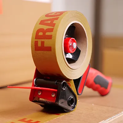 Dévidoir adhésif 50 mm de sécurité avec frein - Dévidoir scotch emballage - Plastique - Noir / Rouge - Rubans adhésifs et dévidoirs-3