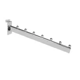 Bras incliné pour fond rainuré avec 7 boules L 35 cm métal chromé tube ovale 30 x 15 mm - Bras