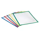 Protège-documents A4 20 pages avec 10 onglets index - Couleurs assorties - Lot de 10 - Pupitres protèges-documents