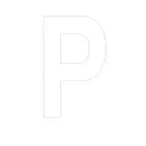Lettre adhésive P 90 mm PickUp Mono Nobel – Blanc - Lettrage adhésif - Lettres et chiffres adhésifs