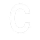 Lettre adhésive C 90 mm PickUp Mono Nobel – Blanc - Lettrage adhésif - Lettres et chiffres adhésifs