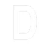 Lettre adhésive D - Lettres et chiffres adhésifs