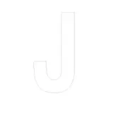 Lettre adhésive J - Lettres et chiffres adhésifs