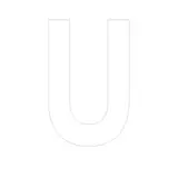 Lettre adhésive U - Lettres et chiffres adhésifs