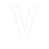 Lettre adhésive V - Lettres et chiffres adhésifs