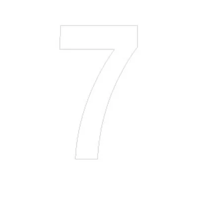 Chiffre adhésif 7 90 mm PickUp Mono Nobel – Blanc - Lettrage adhésif - Lettres et chiffres adhésifs