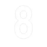 Chiffre adhésif 8 - Lettres et chiffres adhésifs